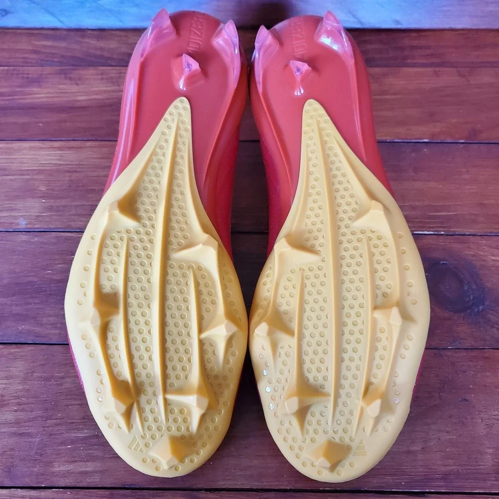 Adidas SM Adizero Football Cleats Men 13 Electric Red Gold Team TB IH7450 New